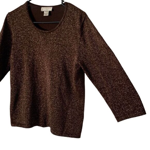 Pre Owned Women’s Allison Daley Shimmering Blouse Size Sm Fashionable BOHO - Picture 4 of 9